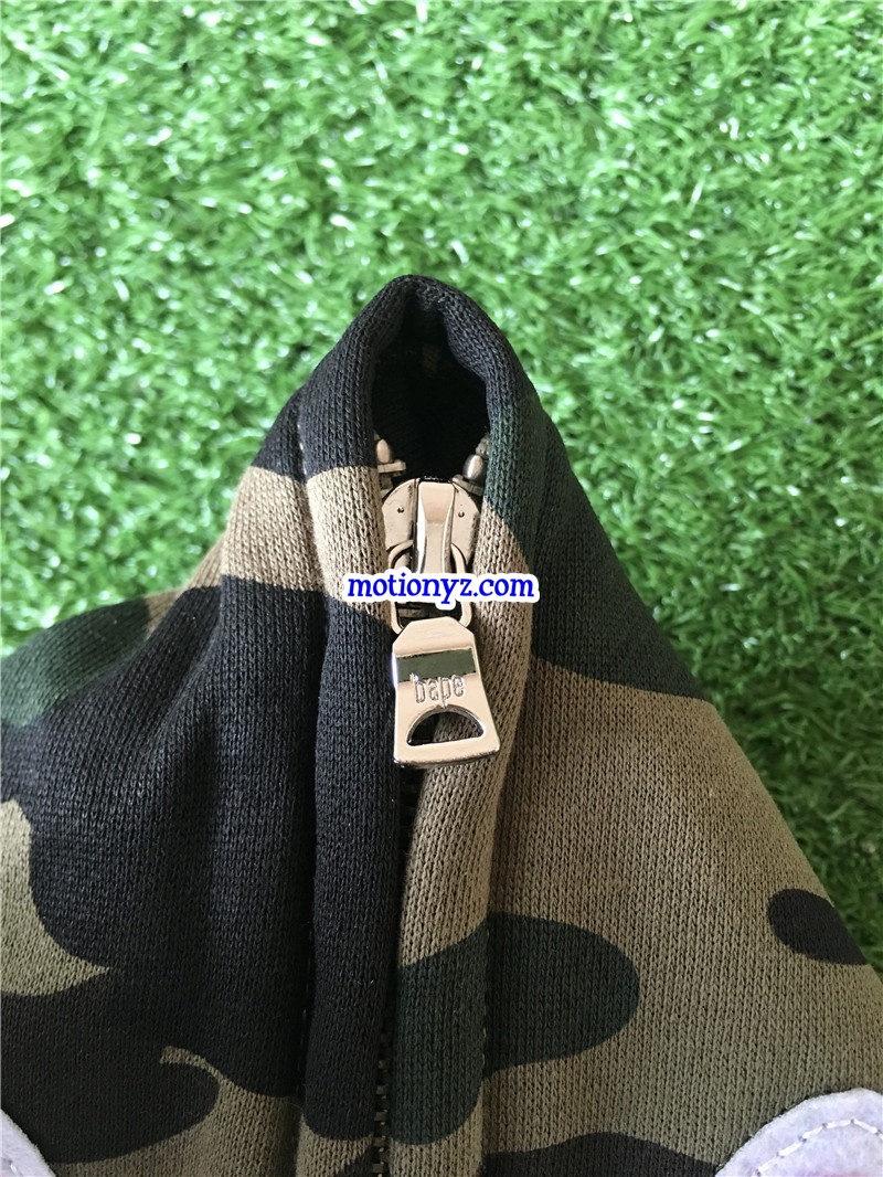 A Bathing Ape Shark Hoodies Green Camo